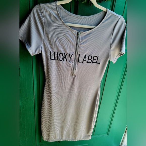 Lucky Label Bodycon Dress - Picture 4 of 6